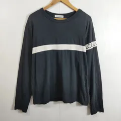 Dolce&Gabbana ロンT 長袖 ライン ロゴ プリント イタリア製 ユーロ 古着 VINTAGE ブラック D829のサムネイル