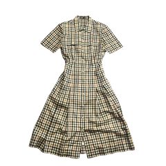 美品】DAKSダックス ハウスチェック シャツワンピース リボン Aライン