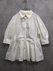 NATURAL BEAUTY BASIC ナチュラルビューティベーシック 017-3110519 ウエスト切替タック シャツ sizeS/オフホワイト ■◇ レディース