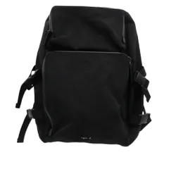 agnes b. アニエスベー リュック・デイパック ロゴ キャンバス バックパック  ブラック メンズ 【中古】