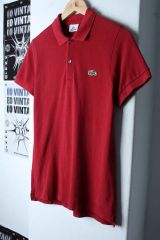 LACOSTE ラコステ ポロシャツ L1212A ボルドー - メルカリ