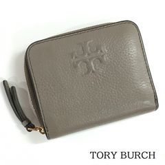 極美品✨トリーバーチ マックグロー 二つ折り財布 レザー ベージュ グレージュ レディース 極美品✨トリーバーチ マックグロー 二つ折り財布 レザー
