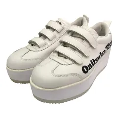 Onitsuka Tiger オニツカタイガー DELEGATION CHUNK W スニーカー レディース レザー 厚底 ロゴ ベルクロ ホワイト 23.5cm 1182A207 中古 T1