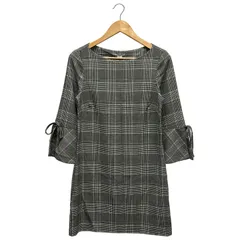 H&M (エイチアンドエム) グレンチェックワンピース  グレー 36