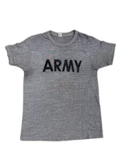 80s Champion USA製 ARMY Tシャツ M 杢グレー トリコタグ