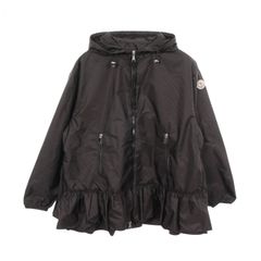 美品】モンクレール ナイロン フーデット フリル ブルゾン SARCELL 紺