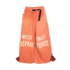 Vlone ボンテージパンツ オレンジ サイズM - メルカリ