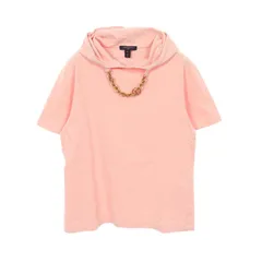 ルイ・ヴィトン LOUIS VUITTON パーカー チェーン付き 半袖 ピンク コットン 半袖パーカー レディース Used Aのサムネイル