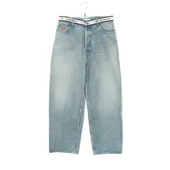 バレンシアガ BALENCIAGA デニムパンツ ロゴウエスト ボタンフライ 671890 コットン デニムパンツ レディース Used Aのサムネイル
