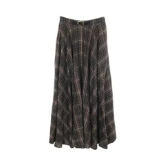 セリーヌ CELINE スカート フランネルチェック レーヨン ウール スカート レディース Used Bのサムネイル