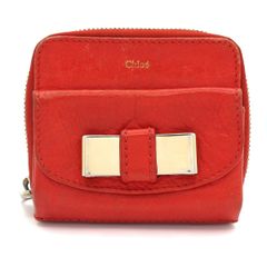 Chloé レッド 二つ折り財布 - メルカリ