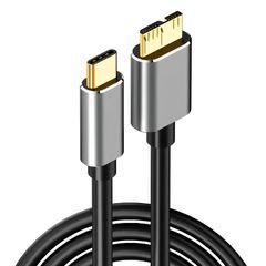 USB C to Micro B 3.0 Cable, 25cm Length, 5Gbps Transfer, USB 3.1 Standard Compatible, Conversion Cable for Storage, HDD, SSD Drive, Canon Camera, Galaxy S5/Note 3, Charging, Plug and Play, High-Speed ​​Read...