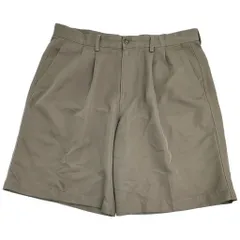 DOCKERS ドッカーズ 2タック スラックスショートパンツ ヘリンボーン オリーブ(メンズ W36)中古 古着 Y0402のサムネイル
