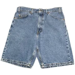 90年代 USA製 Levi's リーバイス 505 デニムショートパンツ ブルー(メンズ W33 L9)中古 古着 Y0413