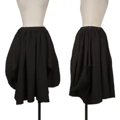 コムコム コムデギャルソンCOMME des GARCONS サイドホールデザインドレープスカート 黒XSのサムネイル