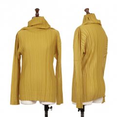PLEATS PLEASE プリーツ ハイネック 長袖トップス イエロー系 - メルカリ