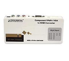 [중고] J-Tech Digital JTD-VGA+COMTOHDMI 컴포넌트 비디오-YPbPr 및 VGA-HDMI 업스케일링 컨버터