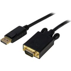 StarTech.com DisplayPort 1.2 to VGA Cable / 1.8m / 1080p / Active Converter / Latching DP Connector / DP Male to VGA Male / Black DP2VGAMM6B