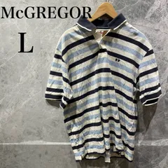McGREGOR マックレガー メンズ M ボーダー ポロシャツ 半袖 古着