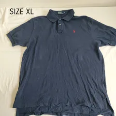【XL】海外古着　POLO by Ralph Lauren　半袖ポロシャツ　ネイビー　紺　大きいサイズ　ゆったり