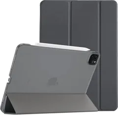 ProCase iPad Pro 12.9 ケース 第6/5/4/3世代に適用（2022 2021 2020 2018） スリム 三つ折り スタンド スマートカバー Pencilのペアリングと充電に対応 - グレー