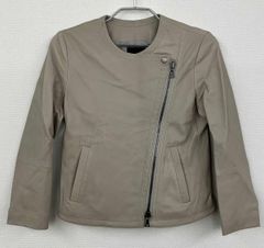美品ブージュルード 羊革 ノーカラージャケット ラム 山羊革 - メルカリ