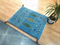 ギャッベ 51x70cm ペルシャ絨毯 手織り ギャベ 玄関マットラグ 絨毯