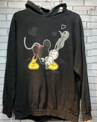 Roen クラッシュミッキー パーカー ブラック 44 ディズニー フーディー