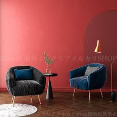 1人掛けソファ ブラックデニム デニム リビングハウス - メルカリ