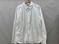 カルバンクライン 長袖シャツ レギュラーカラー 無地 L/G 白 綿 