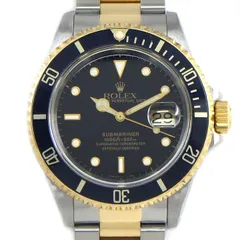 ロレックス Rolex 腕時計 サブマリーナー 16613 デイト 回転ベゼル 夜光インデックス 夜光針 ブラック文字盤 K18YG SS 自動巻き 【OH済み】 【箱・保付き】 【中古】のサムネイル