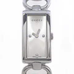 グッチ GUCCI 腕時計 トルナヴォーニ 119 バングルウォッチ ホースビット 3ポイント ダイヤインデックス レクタンギュラー サンレイ シルバー文字盤 SS クオーツアナログ 【中古】のサムネイル