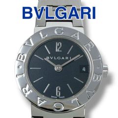 ブルガリ BB23SS ダイヤ ロゴ クォーツ ブラック 黒 レディース 腕時計 