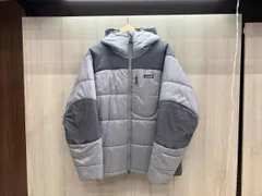 ［現状品］patagonia パタゴニア ダスパーカー ステンレスシルバー M 襟，袖口汚れ／右前見頃小さな穴，生地溶けあり