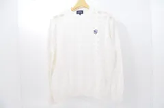 中古 レディース パーリーゲイツ PEARLY GATES セーター 0(S) 白 長袖 クルーネック ニット