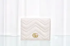 グッチ 未使用 新品 GG マーモント カードケース 二つ折り財布 466492 デパート
