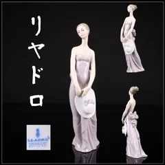 LLADRO 【リヤドロ】 磁器人形 「花嫁介添人」 帽子持ち少女 置物 高21㎝／美品r！CR359のサムネイル