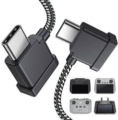 DRSEOO 1피트 USB C - USB C 리모컨 케이블 DJI Mavic 3 Mini 2 Mini 3 Pro Air 2S Mavic Air 2 DJI RC-N1 RC Pro에서 전화 / 태블릿 케이블 90 ...