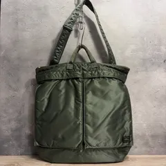 ✨PORTER タンカー ヘルメットバッグ 2WAY セージグリーン ポーターファスナー O2-886
