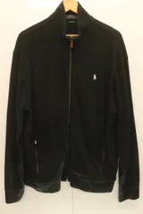 【中古】 POLO RALPH LAUREN メンズスウェット XL ジップアップスウェット POLO RALPH LAUREN XL 黒 ブラック