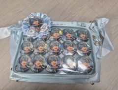 【値下げ】カラフルピーチ　缶バッチ16個　キーホルダー付き　痛バ　ヒロくん 値下げ】カラフルピーチ 缶バッチ16個 キーホルダー付き 痛バ ヒロくん