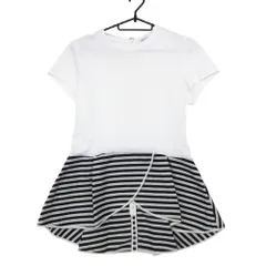【美品】ボーダーズアットバルコニー ペプラムタンク　ベージュボーダー BORDERS at BALCONY(ボーダーズアットバルコニー) PEPLUM TEE