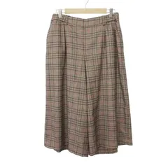 エウルキューブ eur3 大きいサイズ パンツ ワイド ガウチョ チェック 15 茶