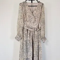 シフォン フラワー ロング ONE PIECE