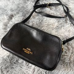 美品】オールドコーチ 2way ショルダーバッグ クラッチバッグ 黒 斜め