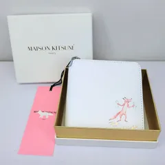 Maison Kitsuné メゾンキツネ 二つ折り財布 ホワイト×ライトブルーのサムネイル
