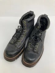JACKROSE ジャックローズ ブーツ 42 ブラック 合成皮革/人工皮革 無地 ラウンドトゥ ショート レースアップ ワーク 紐 フラット プレーントゥのサムネイル