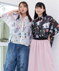 scolar】仮面舞踏会のネコ柄ボイルシャツ - メルカリ