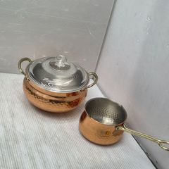 銅製 鍋・フライパン 2点セット 槌目仕上げ - メルカリ