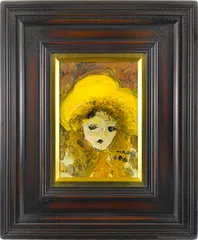 織田廣喜 【少女】油彩画 織田廣喜 「少女」 油絵・油彩画 絵画 - メルカリ